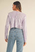 'Charlotte' Shoulder Padded Sequin Crop Top - Celes Fashion